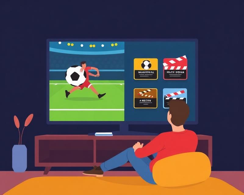 Person watching IPTV streaming